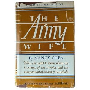 Vintage 1954 The Army Wife Hardcover Nancy Shea Harper Brothers With Receipt